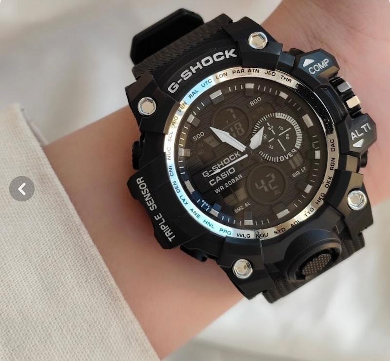 ساعتمچی دو زمانه کاسیو جی شاک، مدل اسپورت و‌جوانپسند،ساعت دو زمانه، ساعت جی شاک کاسیو