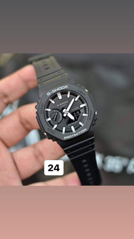 ساعت مردانه کاسیو جیشاک مشکی مدل GA-2100