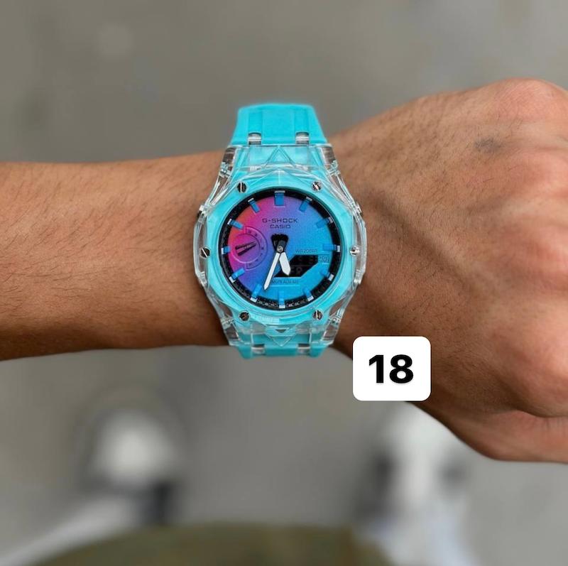 ساعت مردانه کاسیو جیشاک مشکی مدل GA-2100