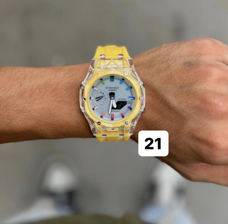 ساعت مردانه کاسیو جیشاک مشکی مدل GA-2100
