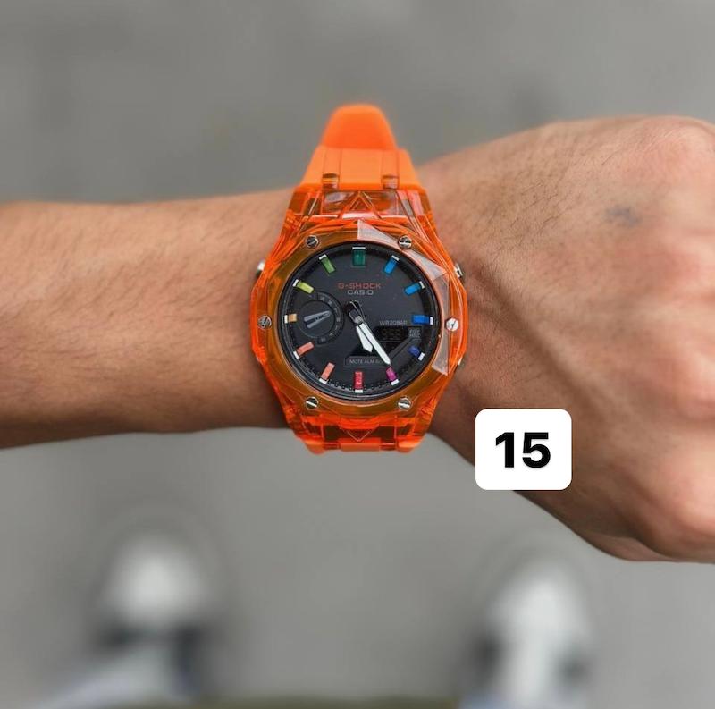 ساعت مردانه کاسیو جیشاک مشکی مدل GA-2100