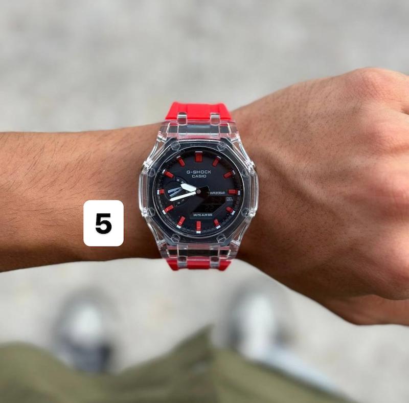 ساعت مردانه کاسیو جیشاک مشکی مدل GA-2100