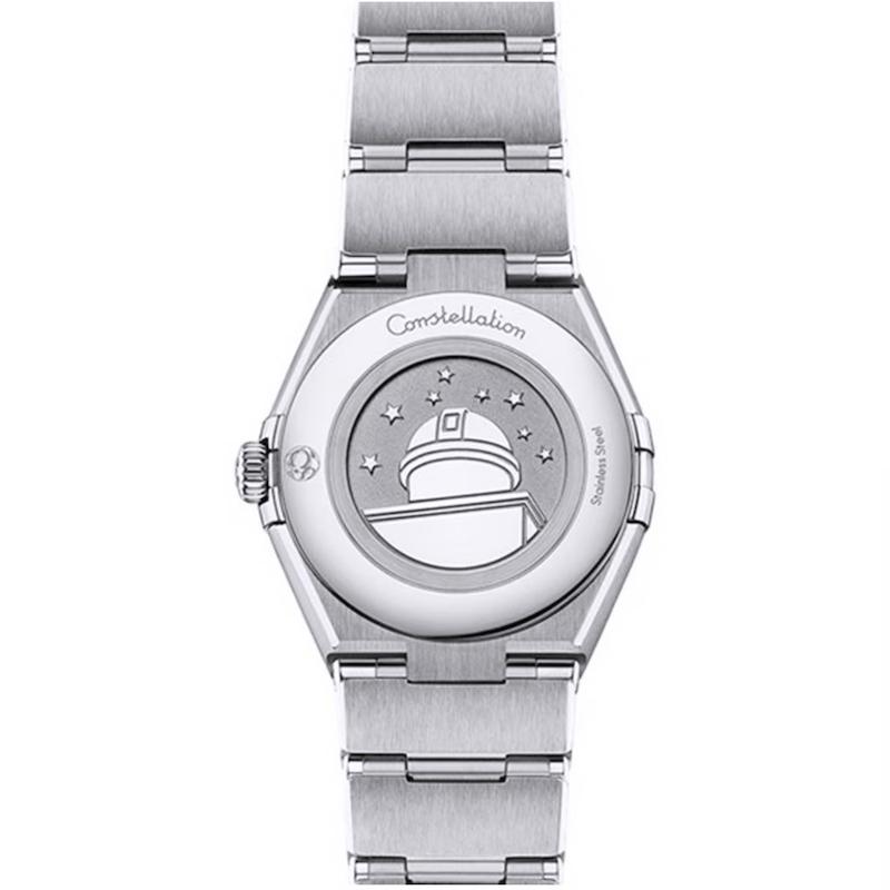 ساعت امگا کانسلیشن زنانه نقره ای صفحه صورتی ایندکس خط Omega Constellation Silver