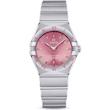 ساعت امگا کانسلیشن زنانه نقره ای صفحه صورتی ایندکس خط Omega Constellation Silver