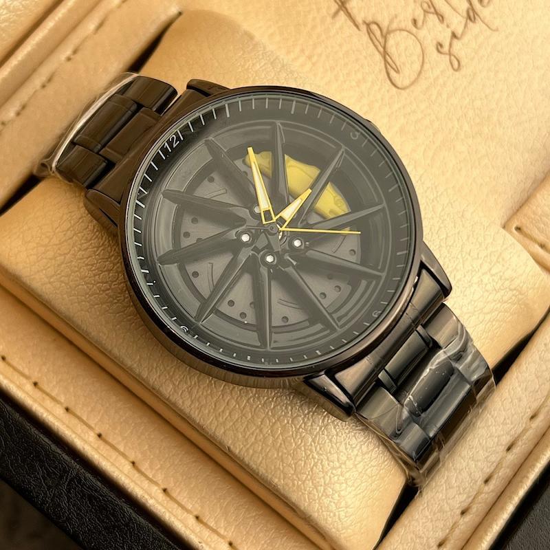 ساعت مچی مردانه رینگی چرخشی بند استیل