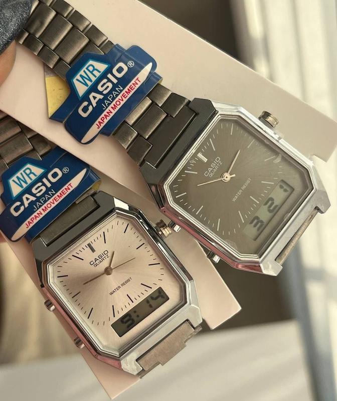 ساعت مچی کاسیو مدل AQ230A-1DMQ با بند استیل مردانه