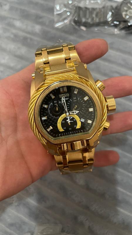 ساعت مردانه اينویكتا زئوس سه موتور طلایی / صفحه آبی