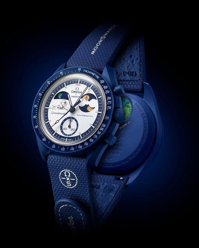 ساعت امگاسواچ سرمه ای ۲۰۲۶ مونشاین طلایی