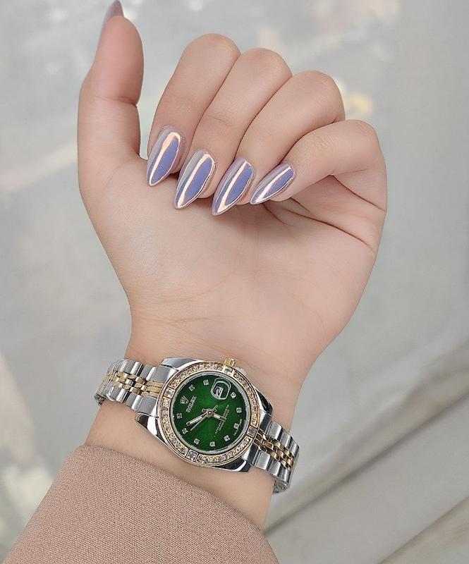 ساعت مچی زنانه رولکس دیت جاست نگین دار