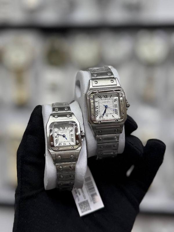 ساعت مچی ست و تک مدل cartier D’santo