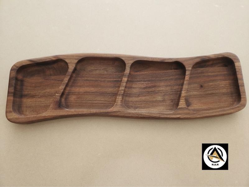 اردو خوری چوب گردو 4 خانه 