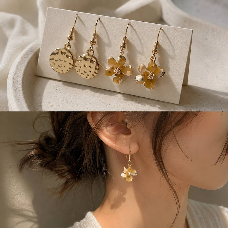پک گوشواره گلی