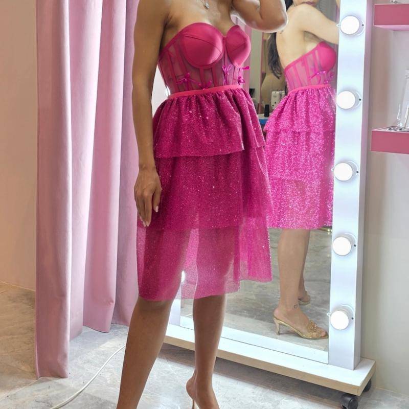 لباس مجلسی ست تاپلکس و دامن