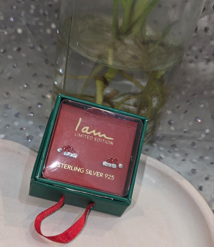 گوشواره نقره کریسمسی
