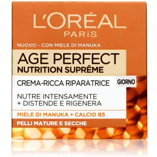 کرم روز بازسازی کننده و ضد چروک +60 age perfect crema ricca giorno لورئال «اورجینال 100%»