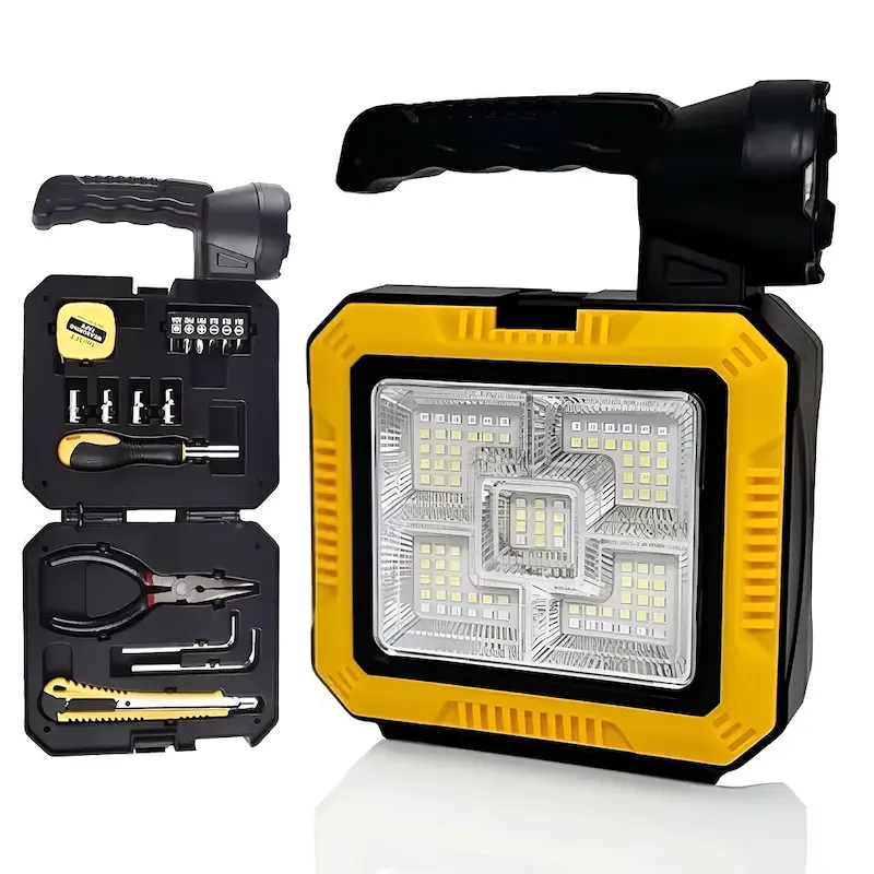 چراغ شارژی خورشیدی اضطراری جعبه ابزار دار مدل L-7739