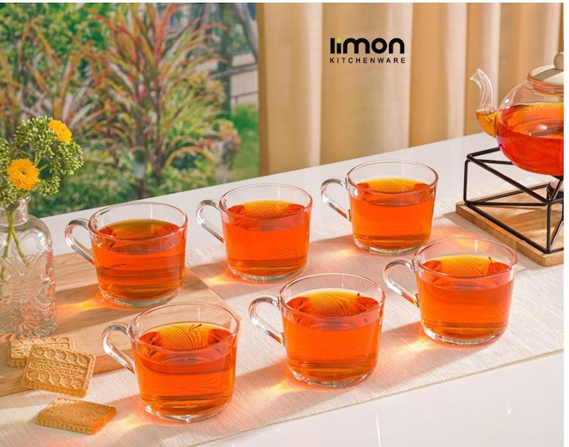 فنجون شیشه ای دسته دار