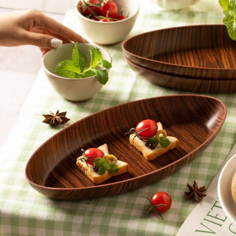 دسرخوری بیضی طرح چوب