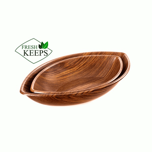 ست کاسه کشکول (2 سایز) طرح چوب