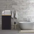 سبد رخت چرک تک مخزنه ی حجم 60 لیتر رنگ مشکی