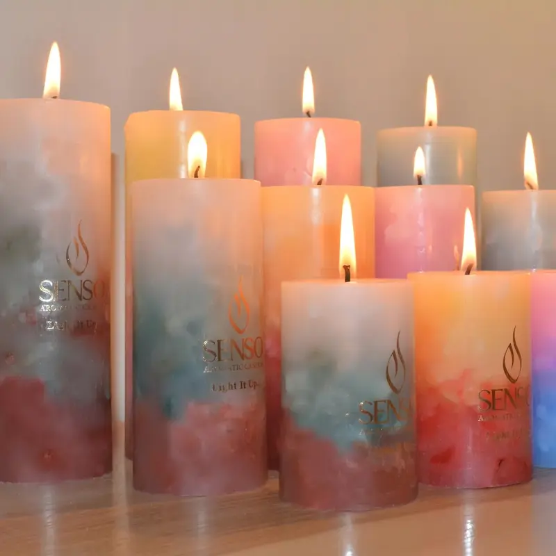 شمع استوانه ای مدل آریسان