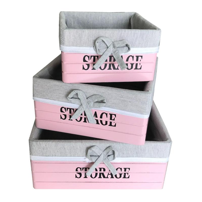 باکس نظم دهنده  صورتی مدل storage مربع