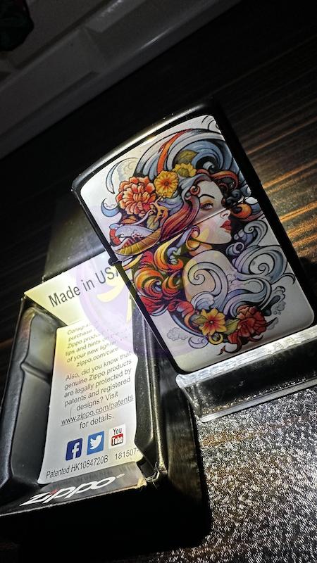 فندک طرح زیپو مدل دخترانه