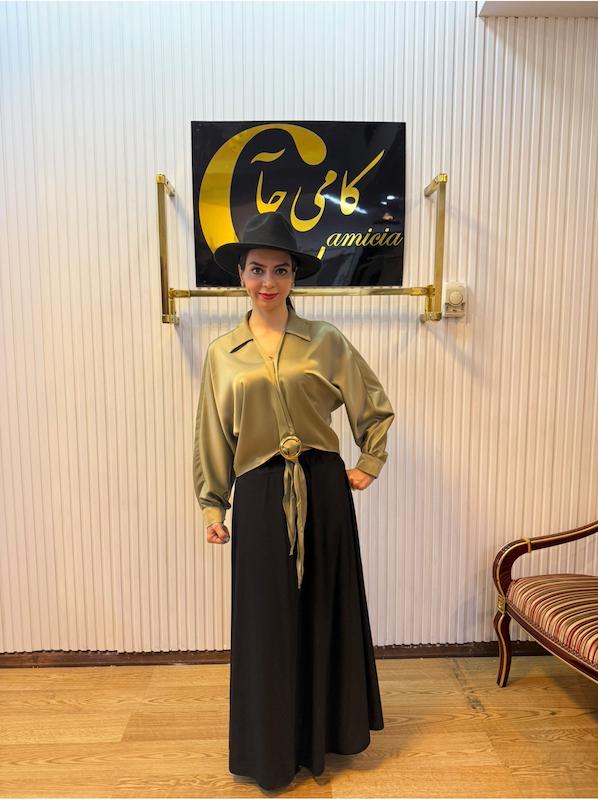 دامن نیم کلوش ریون