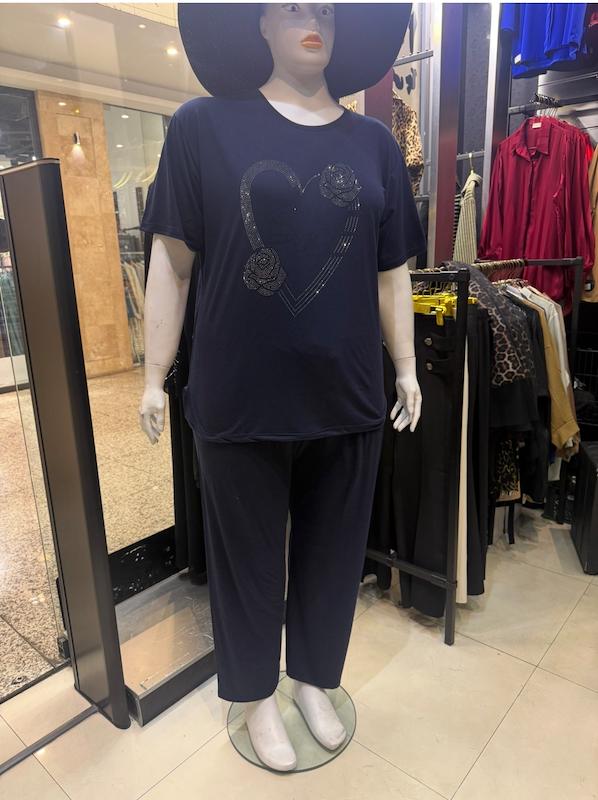 ست تیشرت شلوار رز