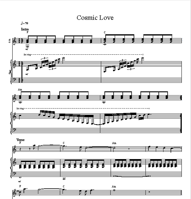 Cosmic Love-Guitar& Harp