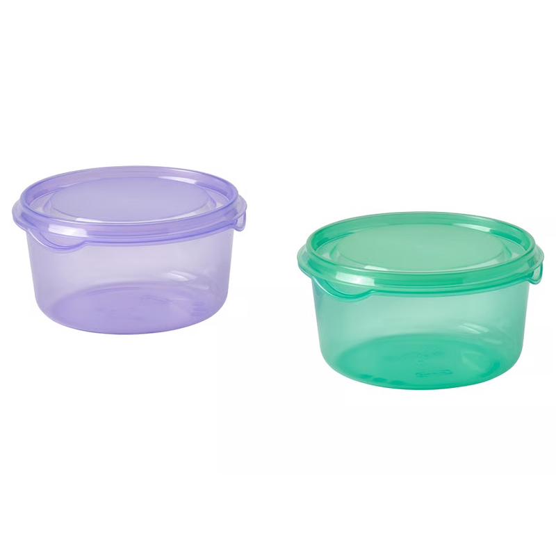 ست ۲ عددی ظرف غذا سبز\یاسی  ایکیا مدل PRUTA 