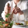 ست ۲ عددی قاشق سالاد چوبی ایکیا مدل SKALLKNEKT 