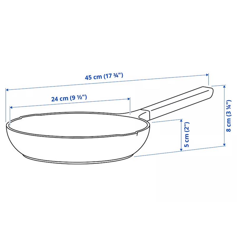 ماهیتابه سرامیکی آبی ایکیا مدل KLIPPFISK 24 CM
