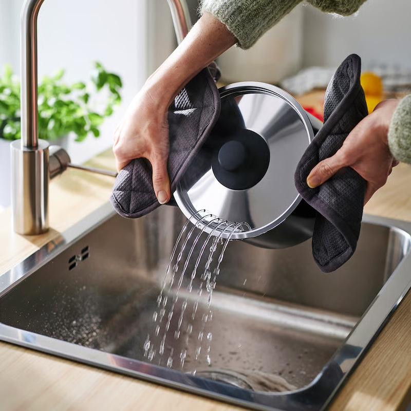 سرویس 6 پارچه قابلمه مشکی ایکیا مدل HEMLAGAD