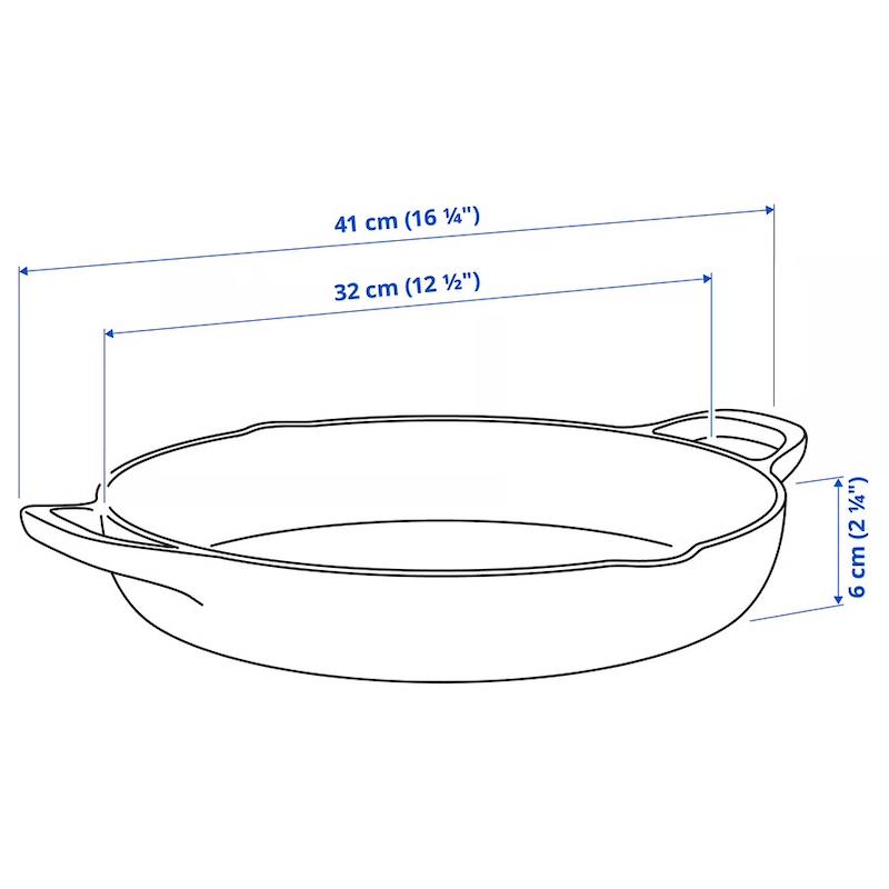 ماهیتابه چدن ایکیا مدل VARDAGEN 32CM