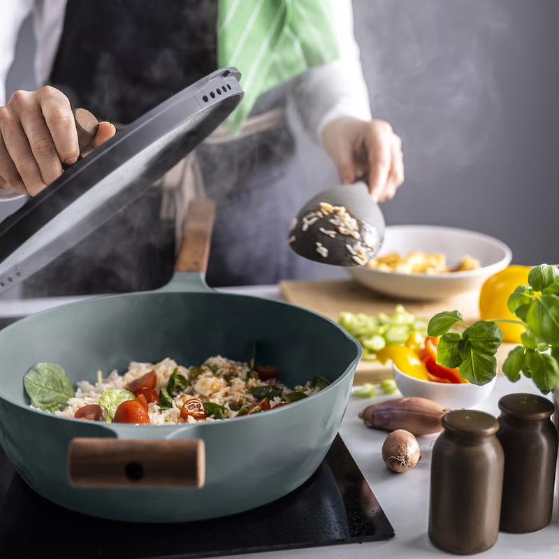 ماهیتابه سرامیکی ایکیا مدل KLIPPFISK ،با درب ،قطر ۲۸ سانتی‌متر