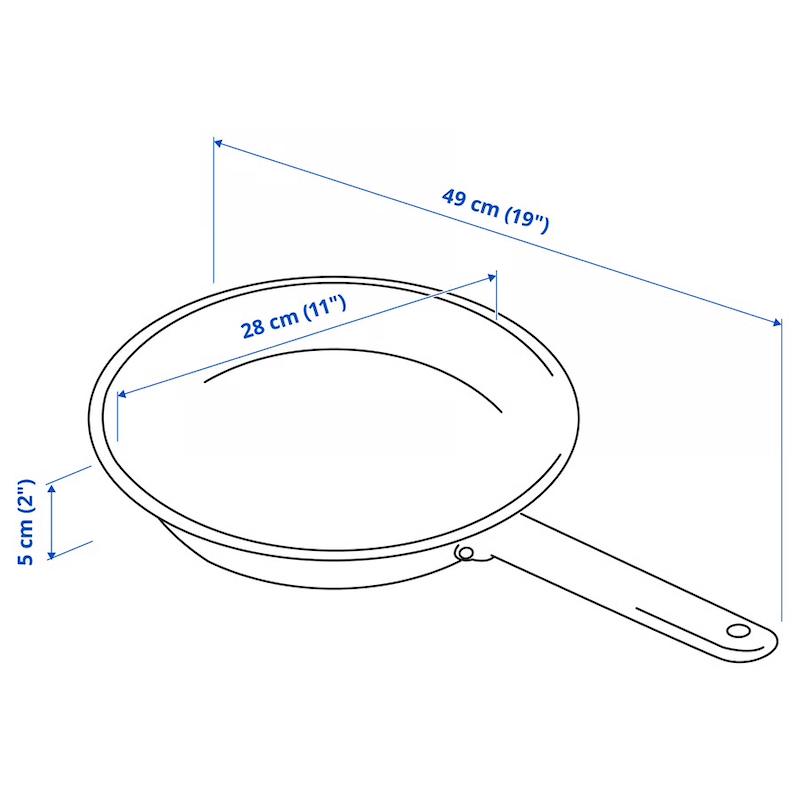 ماهیتابه استیل ایکیا مدل IKEA 365+ – قطر 28 سانتی‌متر