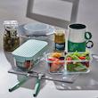 ظرف غذا شیشه‌ای ایکیا مدل  HAVSTOBIS /سبز روشن 