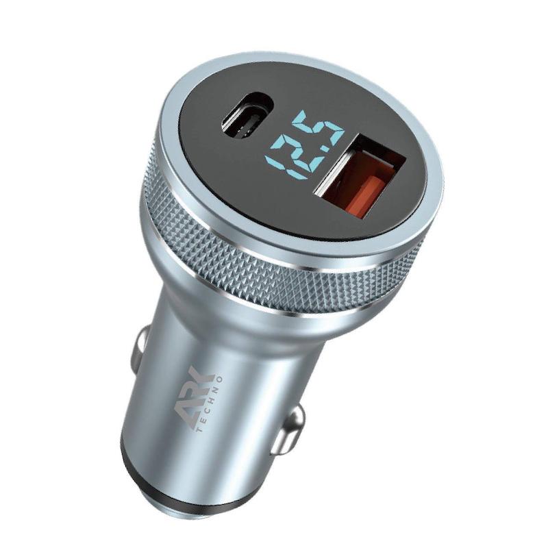 شارژر فندکی خودرو  ARK Techno SILVER مدل CF36L001 | توان 36 وات