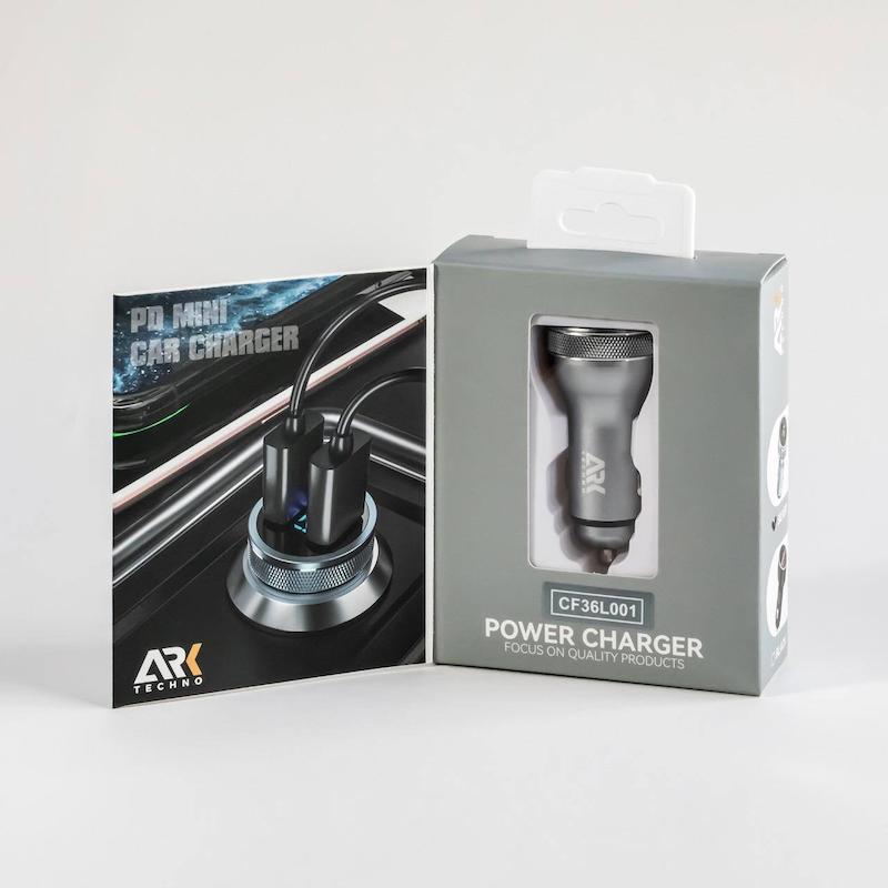 شارژر فندکی خودرو  ARK Techno SILVER مدل CF36L001 | توان 36 وات