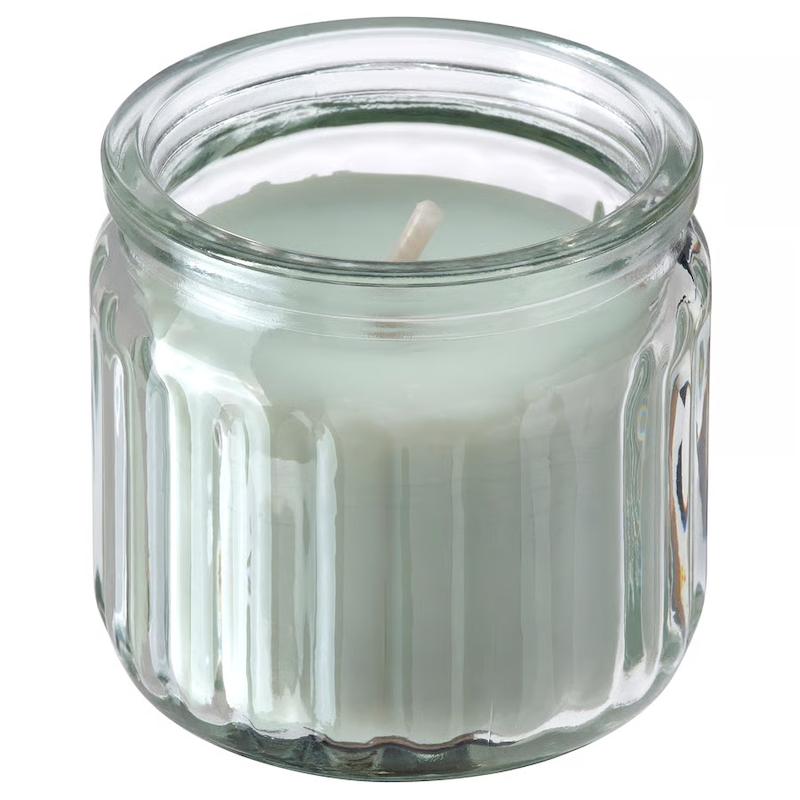 شمع معطر ایکیا مدل HOKGOK  رایحه سیب، سبز روشن، ۱۲ ساعته