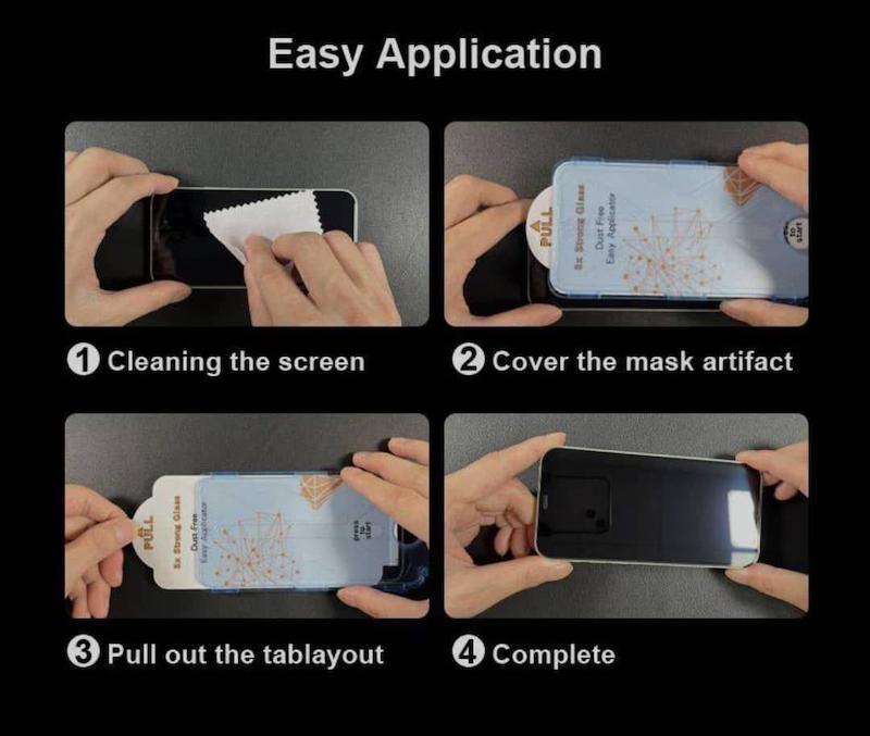 گلس محافظ صفحه نمایش مناسب ARK Techno Easy Applicator iPhone 16 Pro Max