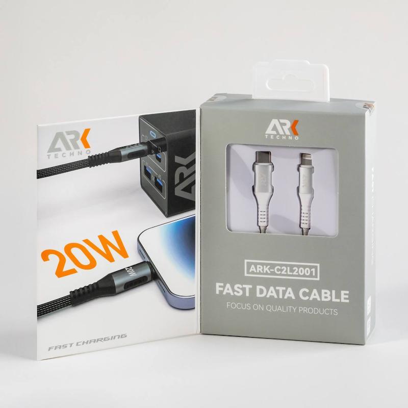 کابل شارژ سفید Type-C به Lightning مدل ARK-C2L2001