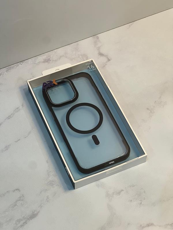 قاب شفاف دور مشکی مناسب iphone 15 promax مگ‌سیف ARK Techno مدل Anti-Yellowing