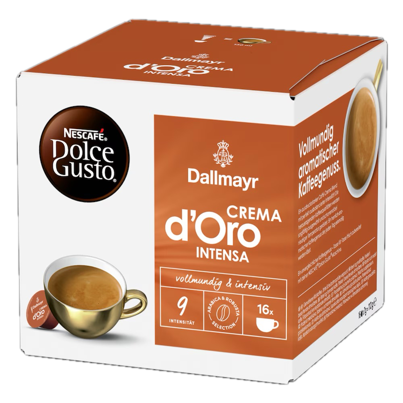 کپسول قهوه دولچه گوستو دالمایر اینتنسو  Dolce gusto Dallmayr Crema D’oro Intensa