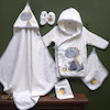 ست حوله ۵ تکه نوزادی مادرکر (Mothercare) مدل کیمونو طرح دایناسور | کانگومام