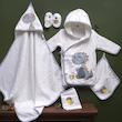ست حوله ۵ تکه نوزادی مادرکر (Mothercare) مدل کیمونو طرح دایناسور | کانگومام