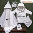 ست حوله ۵ تکه نوزادی مادرکر (Mothercare) مدل کیمونو طرح دایناسور | کانگومام