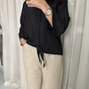 شومیز زنانه پارچه توییل رنگ مشکی | نرم، خنک و بادوام | سایز ۳۶ تا ۴۲ | کانگومام
