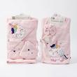 ست حوله ۵ تکه نوزادی مادرکر (Mothercare) مدل کیمونو طرح یونیکورن صورتی | کانگومام